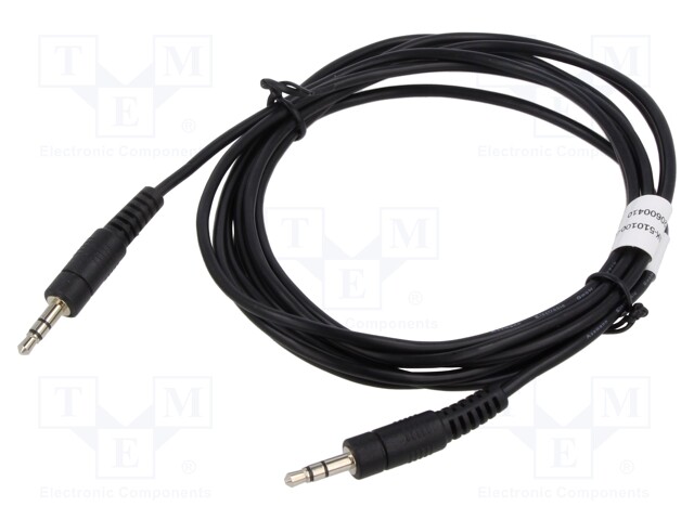 Cable; Jack 3.5mm 3pin plug,both sides; 1.5m; black