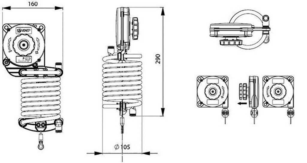 Balancer; 10bar; Flowmatik; -20÷80°C; Wire dia: 10mm; 1÷2kg