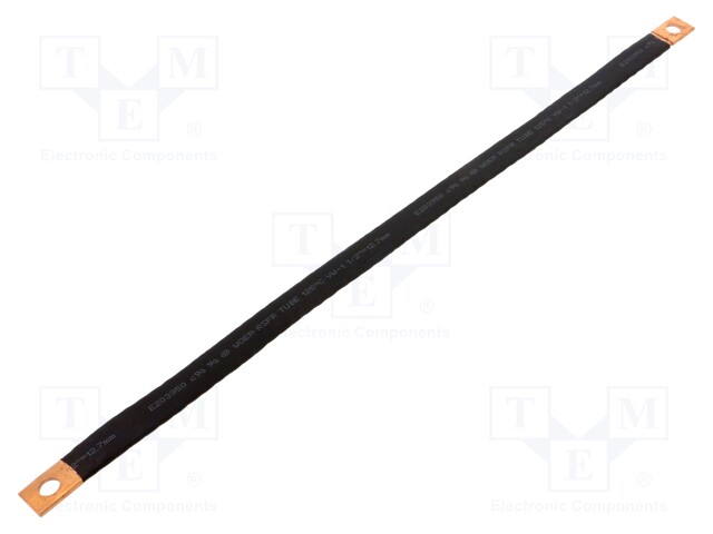 Braids; tape; 16mm2; Ø1: 9mm; Ø2: 9mm; L: 500mm; max.105°C; 20kV/mm