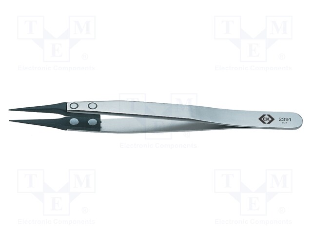 Tweezers; 130mm; for precision works; Blade tip shape: sharp