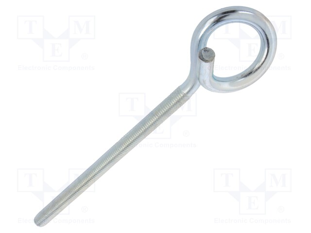 Hook; ring; steel; zinc; Thread len: 180mm; Overall len: 260mm