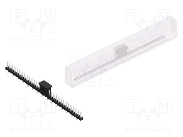 Connector: pin strips; pin header; male; PIN: 31; 2.54mm; SMT; 1x31