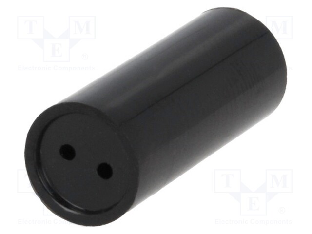 Spacer sleeve; LED; Øout: 7.5mm; ØLED: 5mm; L: 10mm; black