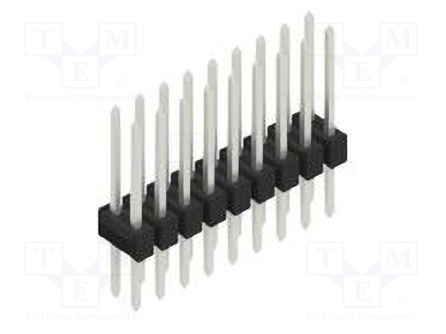 Connector: pin strips; pin header; male; PIN: 18; 2.54mm; THT; 2x9