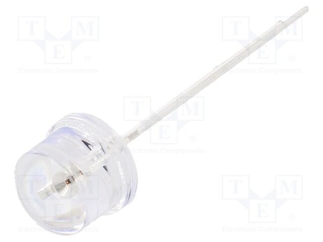 LED; 8mm; orange; 2180÷3000mcd; 100°; Front: convex; Pitch: 2.54mm