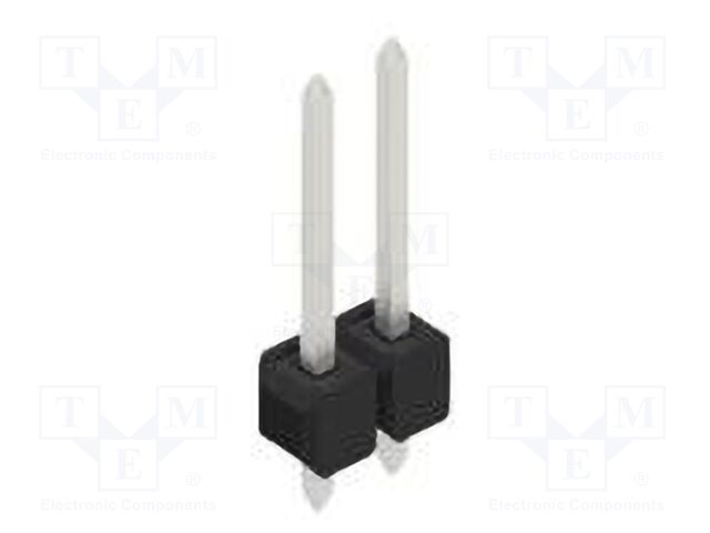 Connector: pin strips; pin header; male; PIN: 2; 2.54mm; THT; 1x2