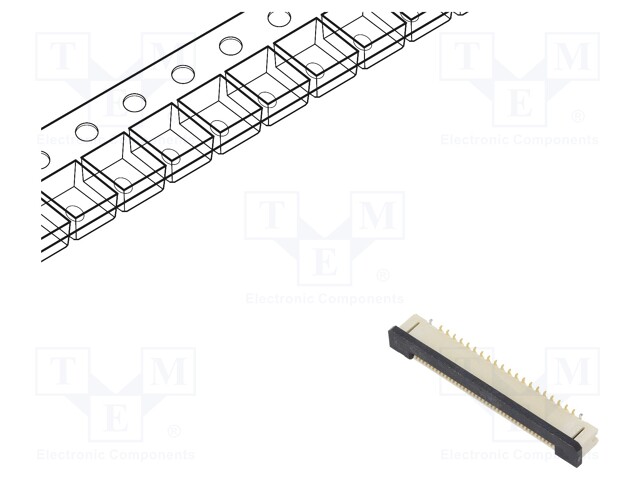 Connector: FFC/FPC; Plating: selectively gold plated; SMT; PIN: 40