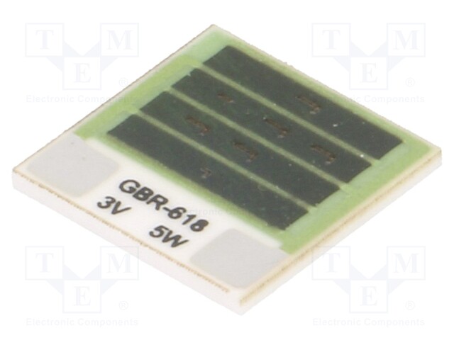 Resistor: thick film; heating; glued; 1.8Ω; 5W; 12.7x12.7x1mm