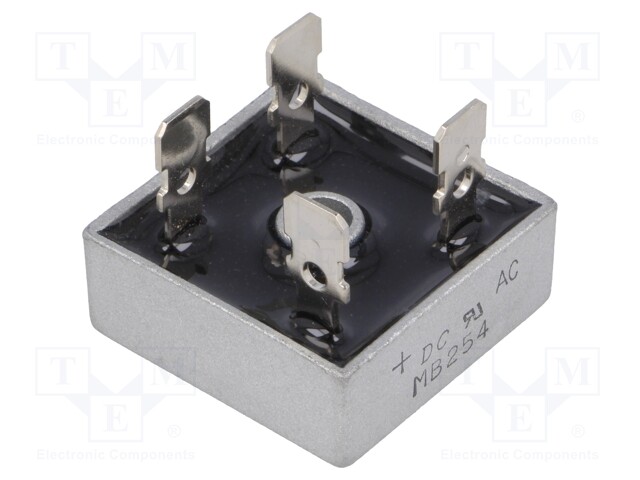 Single-phase bridge rectifier; Urmax: 400V; If: 25A; Ifsm: 400A