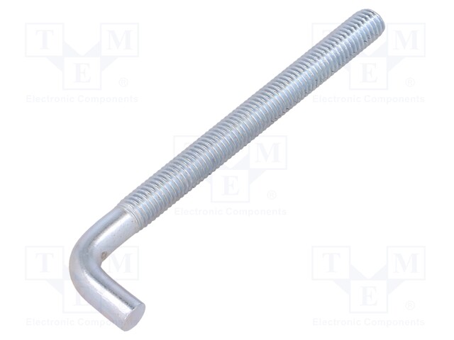 Hook; straight; steel; zinc; Thread len: 78mm; Overall len: 100mm