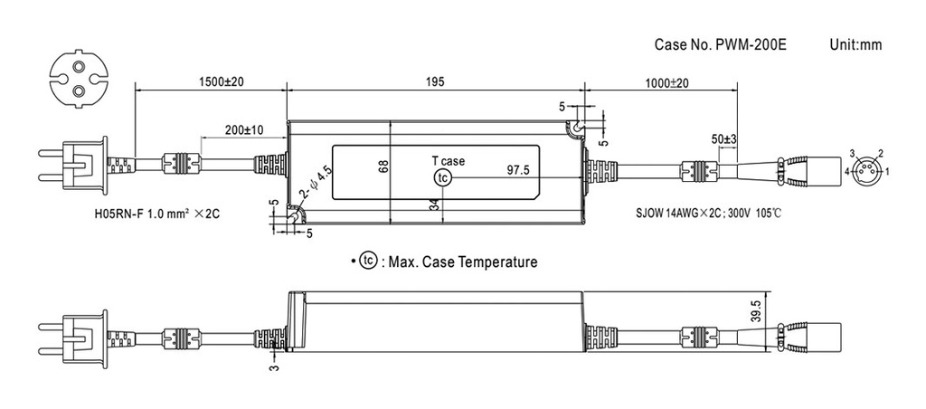 Power supply: switched-mode; LED; 200W; 20VDC; 10A; OUT: 1; -40÷70°C