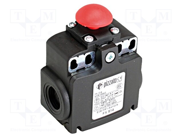 Limit switch; mushroom head plunger; NO + NC; 10A; max.500VAC