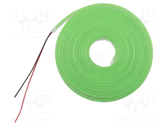 NEON LED tape; green; 2835; 24V; LED/m: 120; 6mm; IP65; 8W/m