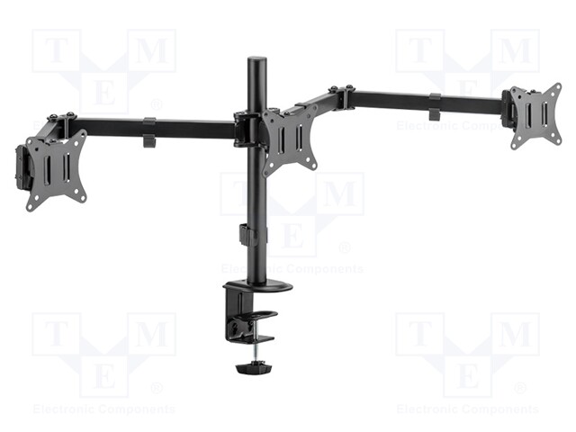 Monitor holder; 7kg; 17÷27"; Arm len: 658mm; for three monitors