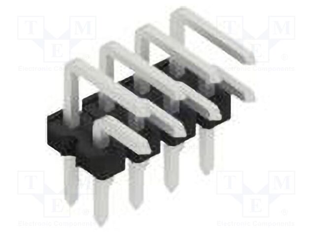 Connector: pin strips; pin header; male; PIN: 8; 2.54mm; THT; 2x4
