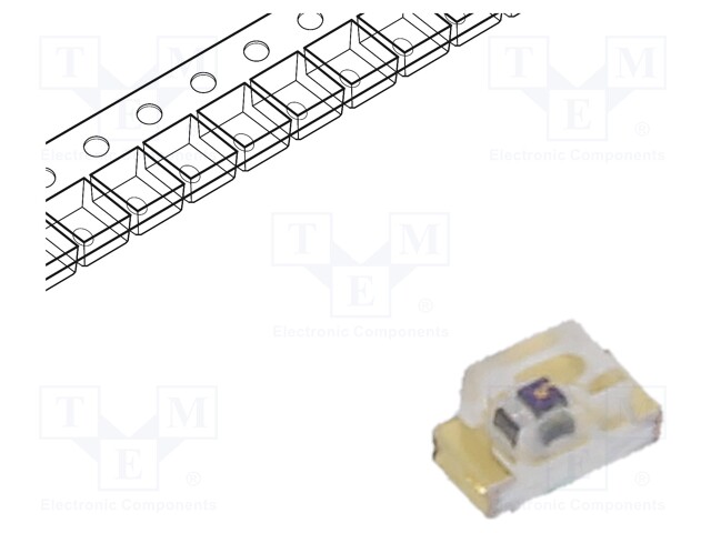 IR transmitter; 1608; transparent; 150°; λp max: 940nm; SMD; 65mA