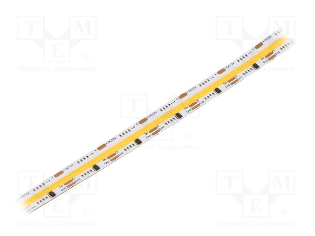 COB LED tape; RGBW; 12V; LED/m: 480; 12mm; white PCB; IP20; 120°