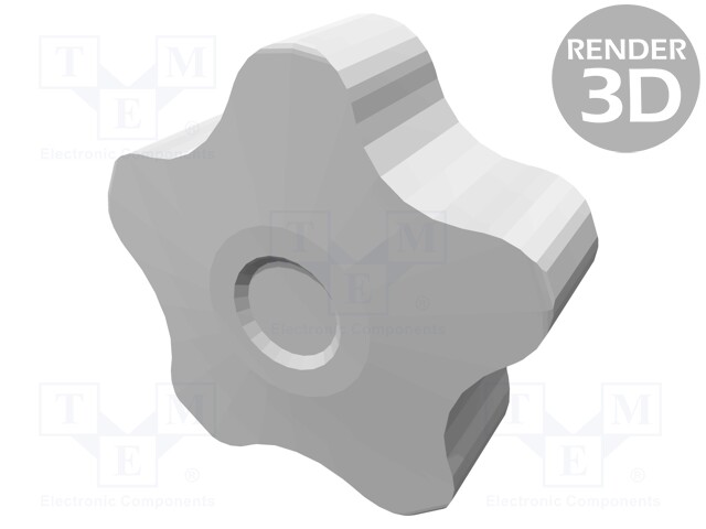 Knob; Dia: 32mm; M8; 12mm; H: 23mm; technopolymer (PP); black