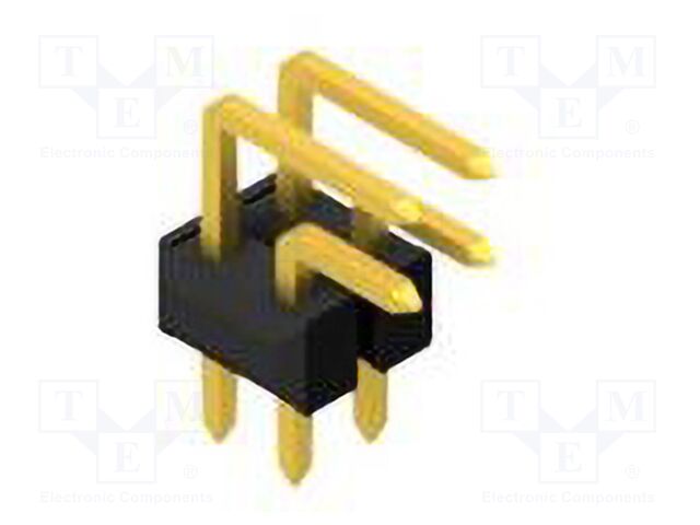 Connector: pin strips; pin header; male; PIN: 4; 2.54mm; THT; 2x2