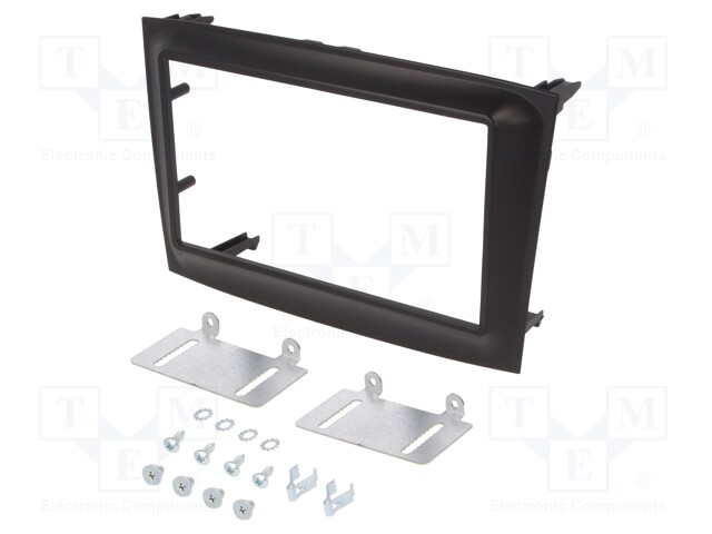 Radio mounting frame; Fiat; 2 DIN; black