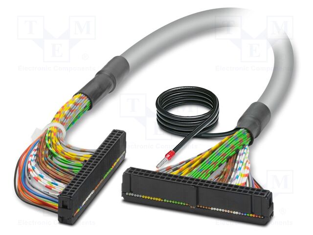 Ribbon cable with IDC connectors; IDC/FLK 50pin,both sides