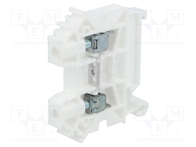 Splice terminal: rail; 0.5÷6mm2; ways: 1; terminals: 2; white; TS35