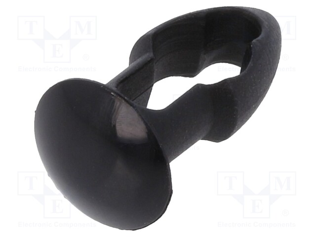 Rivet; polyamide; Rivet diam: 5.6mm; L.rivet: 6.4mm; Colour: black