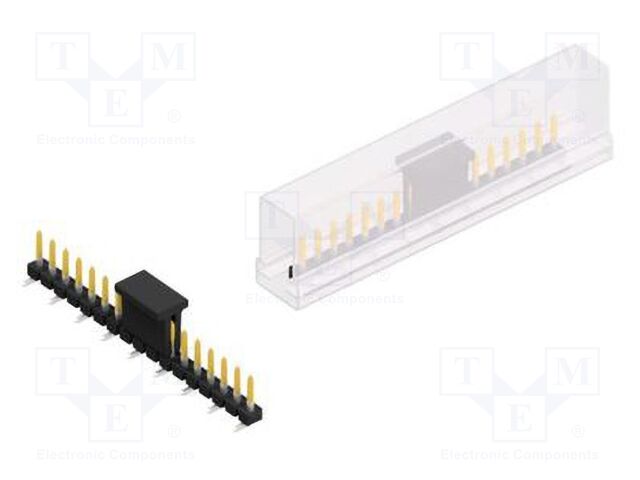 Connector: pin strips; pin header; male; PIN: 17; 2.54mm; SMT; 1x17
