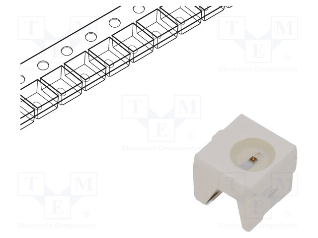 LED; SMD; 4040; red; 1910÷6060mlm; 560÷2240mcd; 4.2x4.2x3.4mm; 120°