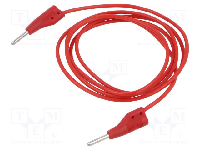 Test lead; 60VDC; 30VAC; 6A; banana plug with axial socket 2mm