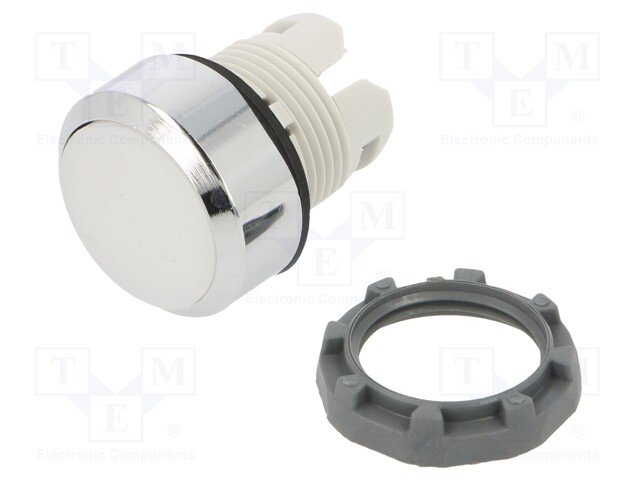 Switch: push-button; 22mm; white; Illumin: none; IP66; Pos: 2