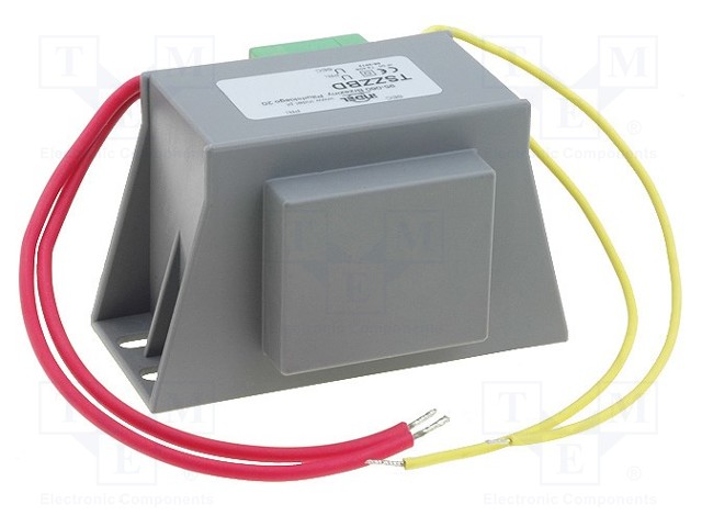 Transformer: mains; 12VA; 230VAC; 12V; 1A; Leads: 200mm leads