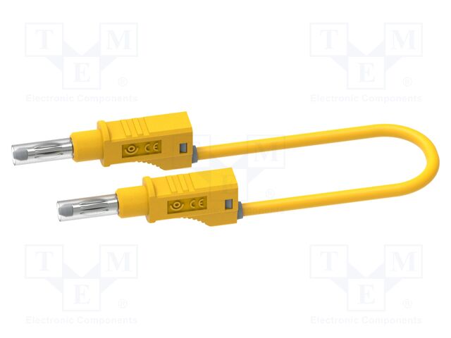 Test lead; banana plug 4mm,both sides; with sliding cover