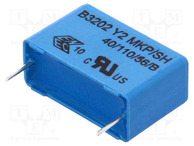 Capacitor: polypropylene; 100nF; 22.5mm; ±10%; 10.5x16.5x26.5mm