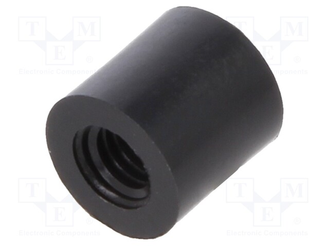 Spacer sleeve; cylindrical; polyamide; M3; L: 6mm; Øout: 6mm