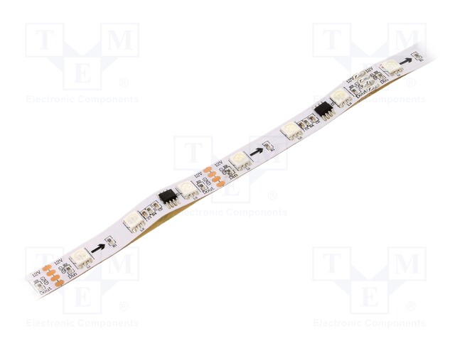 Programmable LED tape; RGB; LED/m: 48; SMD; 5050; 12V; 10mm; 140°