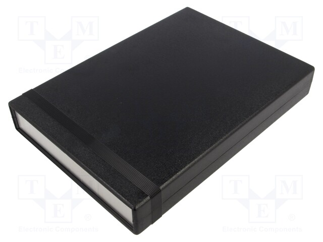 Enclosure: with panel; 1598; X: 200mm; Y: 280mm; Z: 40mm; ABS; black