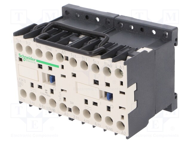 Contactor: 3-pole reversing; NO x3; Auxiliary contacts: NO; 24VDC