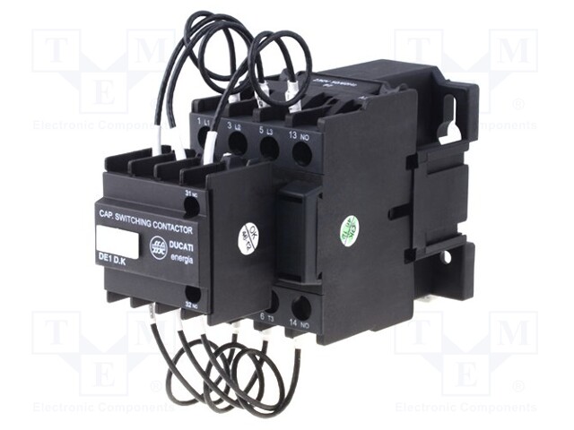 Contactor: 3-pole; Mounting: DIN; Application: for capacitors