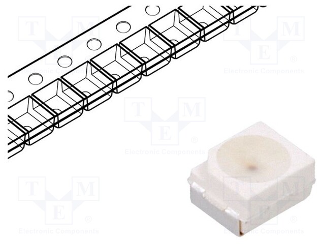 LED; SMD; 3528; red; 90÷280mcd; 3.5x2.8x1.9mm; 120°; 2÷2.4V; 20mA