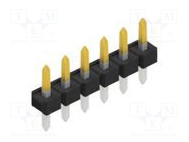Connector: pin strips; pin header; male; PIN: 6; 2.54mm; THT; 1x6