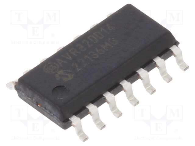 IC: AVR microcontroller; EEPROM: 256B; SRAM: 4kB; Flash: 32kB; Cmp: 1