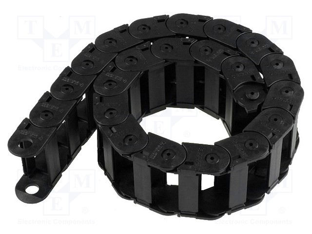 Cable chain; Series: Light; Bend.rad: 100mm; L: 990mm; Colour: black