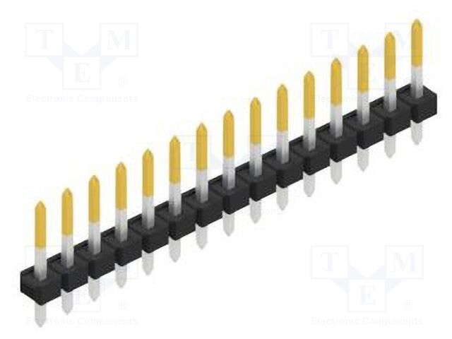 Connector: pin strips; pin header; male; PIN: 15; 2.54mm; THT; 1x15