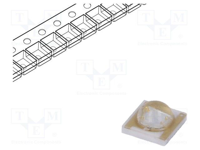 LED; 3535; 120°; convex; 3.45x3.45x1.95mm; Pmax: 1W