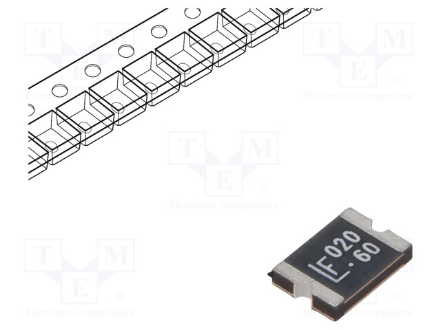 Fuse: PTC polymer; 0.2A; 60VDC; SMD; 1812L