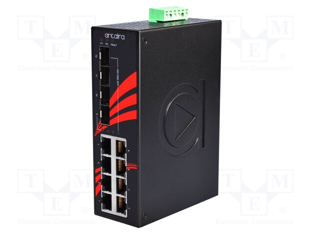 Industrial module: switch Ethernet; unmanaged; 12÷48VDC; RJ45
