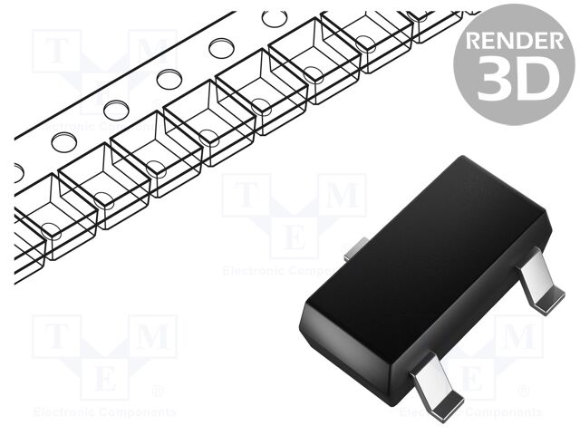 TVS Diode, SDxx Series, Bidirectional, 12.8 V, 21.2 V, SOT-23, 3 Pins