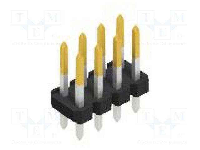 Connector: pin strips; pin header; male; PIN: 8; 2.54mm; THT; 2x4