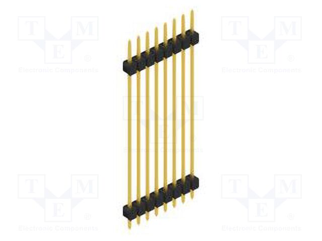 Connector: pin strips; pin header; male; PIN: 8; 2.54mm; THT; 1x8